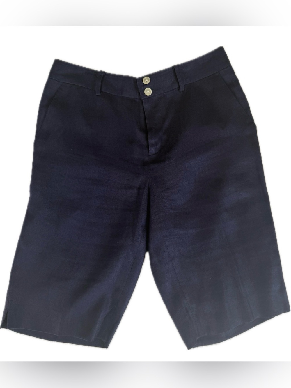 Linen Lauren Ralph Lauren petite Navy Bermuda Shorts